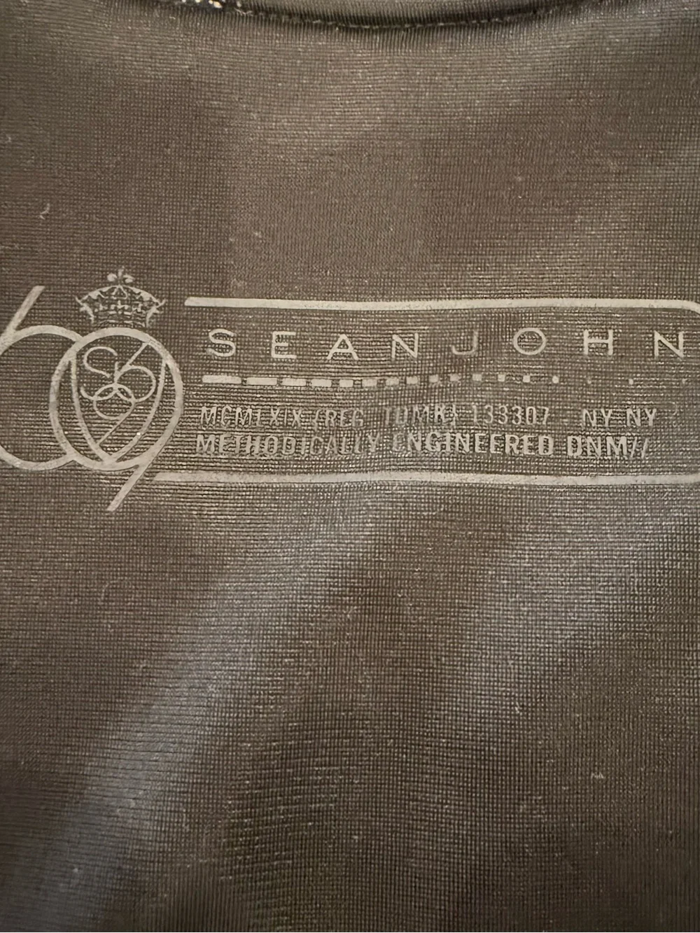 Sean John Vintage Track Jacket Colorblock Crest Patch White Black Red Size XXL